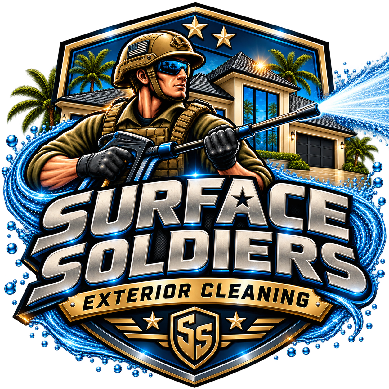 surface soldiers exterior cleaning logo