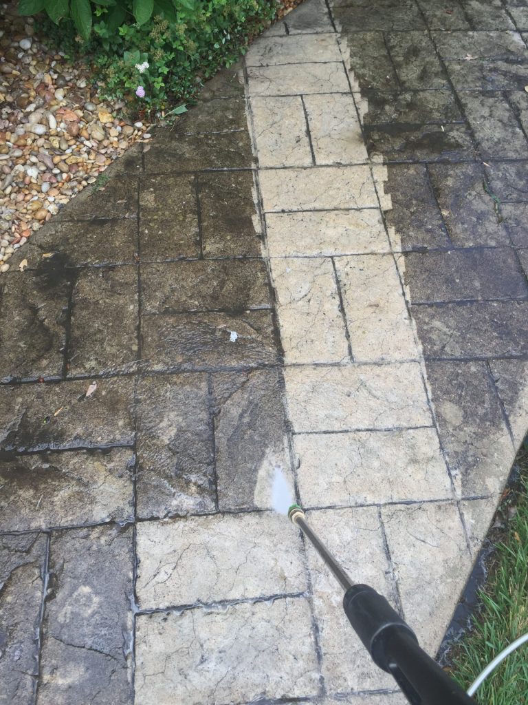 pressure washing bricks